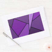 Abstracte Paarse polygons Rechthoekige Sticker (Envelop)