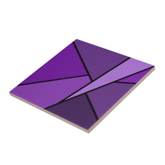 Abstracte Paarse polygons Tegeltje (Zijkant)