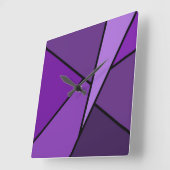 Abstracte Paarse polygons Vierkante Klok (Hoek)