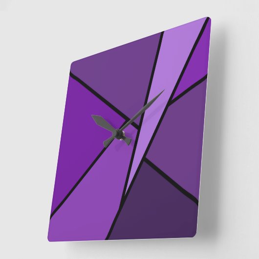 Abstracte Paarse polygons Vierkante Klok (Hoek)