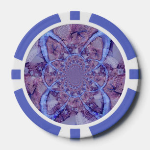 Abstracte Paarse Psychedelische Vibrant Boho Art Pokerchips