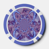 Abstracte Paarse Psychedelische Vibrant Boho Art Pokerchips (Achterkant)