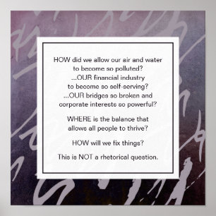 Abstracte Paarse Red Planet Earth Motivatie Poster