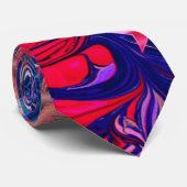 Abstracte Paarse rode Lila sterren feestelijke ker Stropdas (Opgerold)