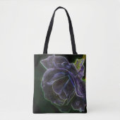 Abstracte Paarse Roos Fantasie Bloem Kunst Tote Bag (Voorkant)