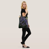 Abstracte Paarse Roos Fantasie Bloem Kunst Tote Bag (Op model)