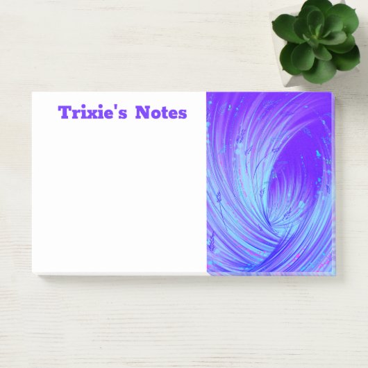 Abstracte paarse roze betoverde tuin post-it® notes (Kantoor)