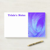 Abstracte paarse roze betoverde tuin post-it® notes (Op bureau)
