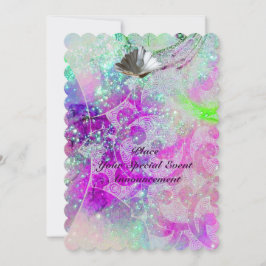 ABSTRACTE PAARSE ROZE BLAUWE GOLVEN ZEESCHELPEN,FO KAART