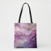 Abstracte Paarse Roze Chic Gouden Sparkle Tote Bag (Voorkant)