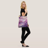 Abstracte Paarse Roze Chic Gouden Sparkle Tote Bag (Op model)