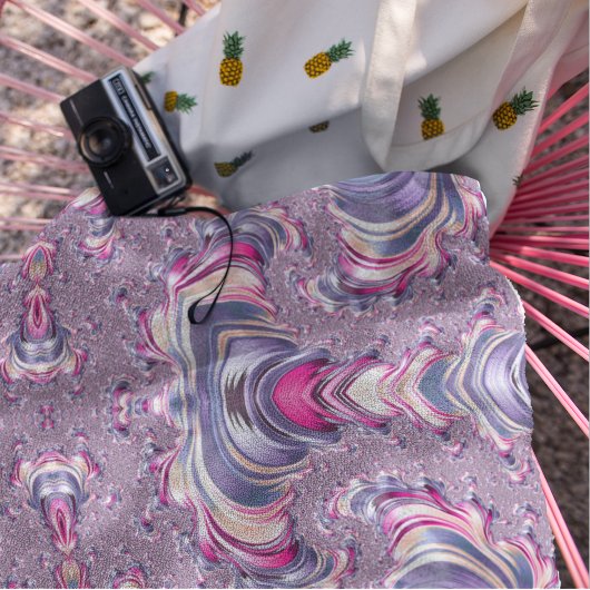 Abstracte Paarse roze fractale symmetrie Strandlaken