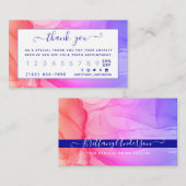 Abstracte Paarse Roze Gepersonaliseerde Loyaliteit Klantenkaartje (Voorkant / Achterkant)