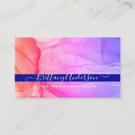 Abstracte Paarse Roze Gepersonaliseerde Loyaliteit Klantenkaartje