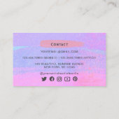 Abstracte Paarse Roze Ombre Waterverf Wash Visitekaartje (Achterkant)