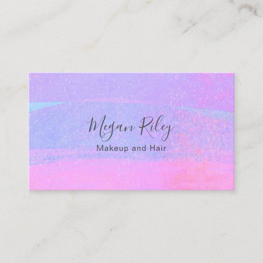 Abstracte Paarse Roze Ombre Waterverf Wash Visitekaartje (Voorkant)