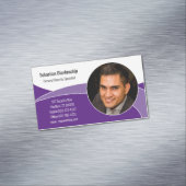 Abstracte Paarse Security Professional - aangepast Magnetisch Visitekaartje (Voorbeeld)