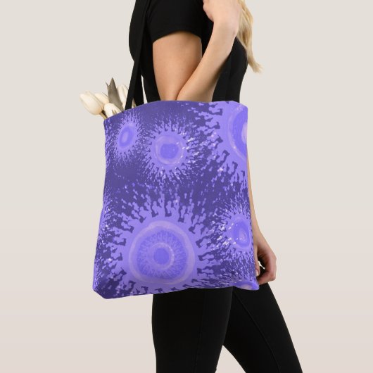 Abstracte Paarse Splash Tote Bag (Dichtbij)