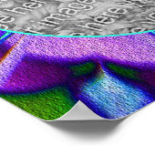 Abstracte Paarse turquoise Lijst cree je eigen fot Poster (Hoek)