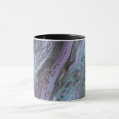 Abstracte paarse & turquoise stroom mok (Midden)