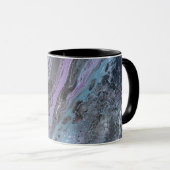 Abstracte paarse & turquoise stroom mok (Voorkant rechts)