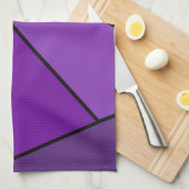 Abstracte paarse veelhoeken theedoek (Quarter Fold)