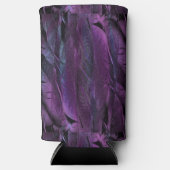 Abstracte paarse veren seltzer blikjeskoeler (Voorkant)