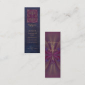 Abstracte Paarse vlinder Mini Visitekaartje (Voorkant / Achterkant)