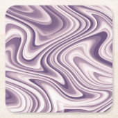 Abstracte Paarse vloeibare marmer Kartonnen Onderzetters (Voorkant)