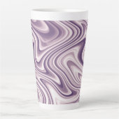 Abstracte Paarse vloeibare marmer Latte Mok (Voorkant)