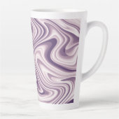 Abstracte Paarse vloeibare marmer Latte Mok (Rechts)