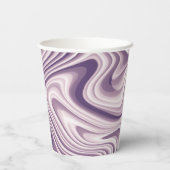 Abstracte Paarse vloeibare marmer Papieren Bekers (Achterkant)