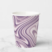Abstracte Paarse vloeibare marmer Papieren Bekers (Links)