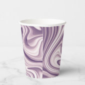 Abstracte Paarse vloeibare marmer Papieren Bekers (Rechts)