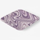 Abstracte Paarse vloeibare marmer Papieren Bordje (Gebogen)
