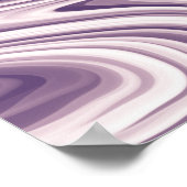 Abstracte Paarse vloeibare marmer Poster (Hoek)