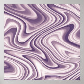 Abstracte paarse vloeibare marmer poster (Voorkant)