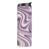 Abstracte Paarse vloeibare marmer Thermosbeker (Gedraaid links)