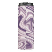 Abstracte Paarse vloeibare marmer Thermosbeker (Achterkant)