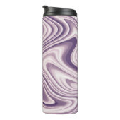 Abstracte Paarse vloeibare marmer Thermosbeker (Geroteerd rechts)