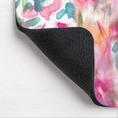 Abstracte Paarse Waterverf Floral achtergrond Muismat (Hoek)