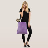 Abstracte Paarse Waterverf textuur esthetisch Tote Bag (Op model)
