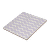 Abstracte Paarse Wavy Stripe Minimalistische Home Tegeltje (Zijkant)