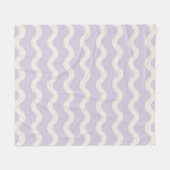 Abstracte Paarse Wavy Stripe Modern Spring Summer Fleece Deken (Voorkant (Horizontaal))