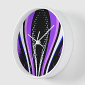 Abstracte Paarse witte en zwarte curve (Hoek)