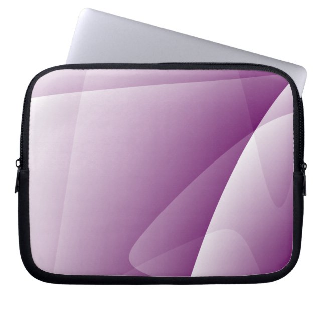 Abstracte Paarse witte neopreen laptophoes 10'' Laptop Sleeve (Voorkant)
