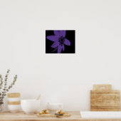 Abstracte paarse zonnebloem bloem poster (Keuken)