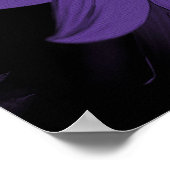 Abstracte Paarse zonnebloemen Poster (Hoek)