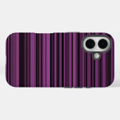 Abstracte Paarse zwarte strepen Case-Mate iPhone Case (Achterkant (horizontaal))