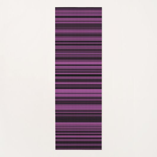 Abstracte Paarse zwarte strepen Yogamat (Voorkant)